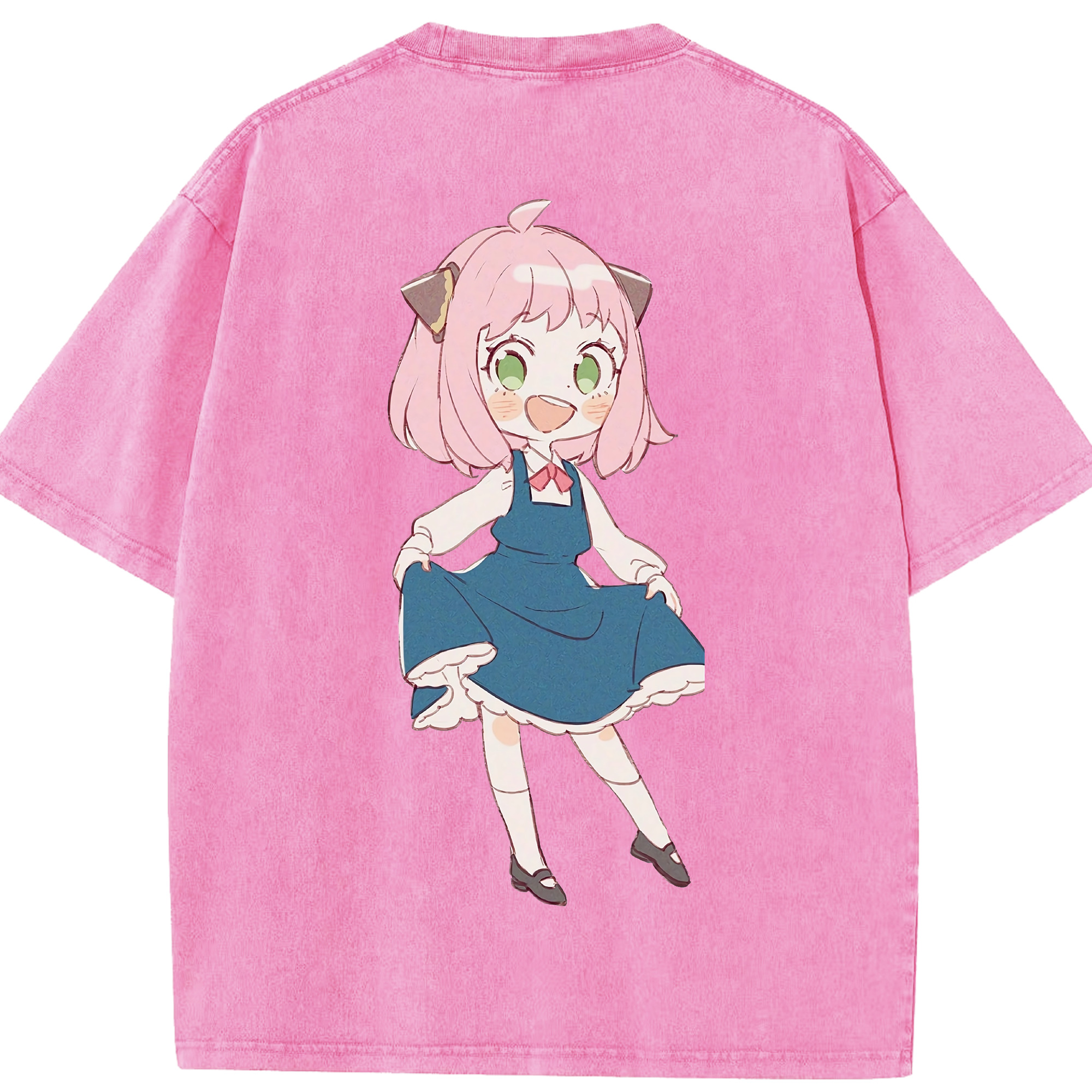 （画像用） SPY×FAMILY间谍家家酒 綿100% ヴィンテージ風 半袖Tシャツ（背面プリント）
